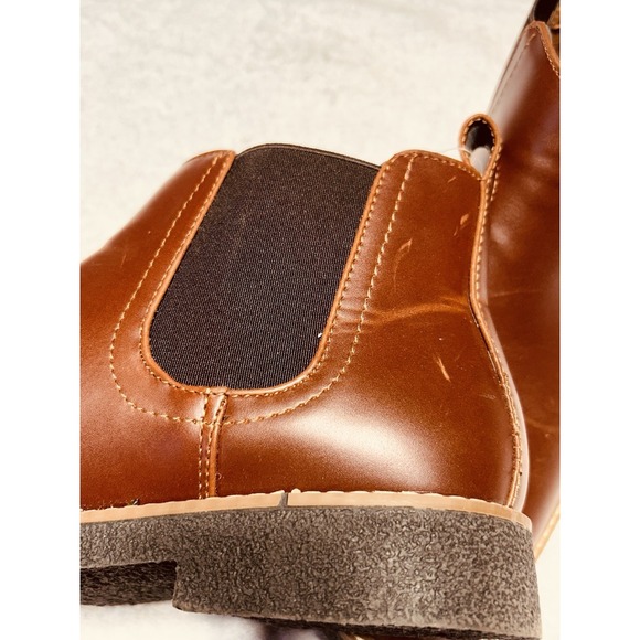 Deer Stags Men\' Rockland Chelsea Ankle Boots Size 10W  Redwood Vegan Leather NEW main image 8